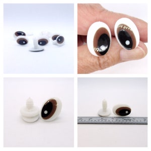 Pre Cut White and Black Felt Eyes Amigurumi Supplies Felt Craft Pre Cut Felt  Applique Sew on or Glue on Eyes 2 Pairs 