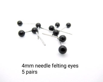 4mm Black Plastic Safety Eyes - 50 Pairs, Animal Eyes, Plastic Eyes, Wool Felt  Eyes, Animal Eyes, Doll Eyes