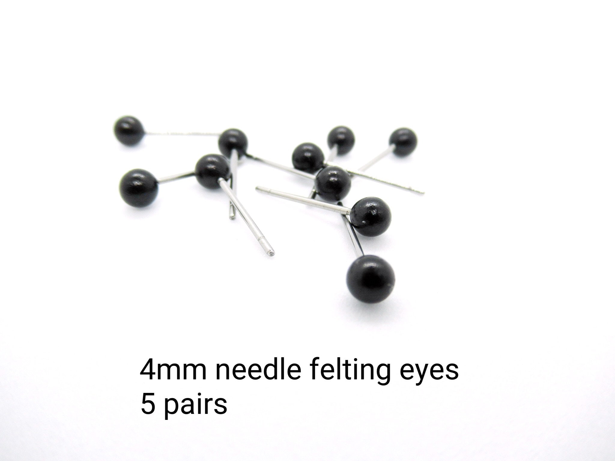 Needle felting bead eyes 5 Pairs 4 mm animal eyes doll Etsy