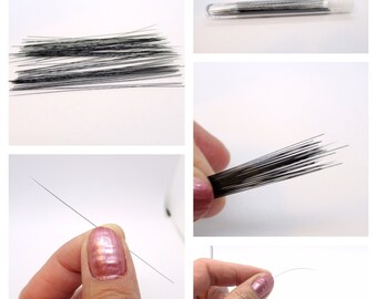 Plastic whiskers in black - fake whiskers - black - realistic animal whiskers - needle felting - tapered whisker tips - pet replicas