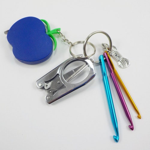 Crochet Hook Keychain Travel Crochet Kit Mini Crochet Hook Etsy