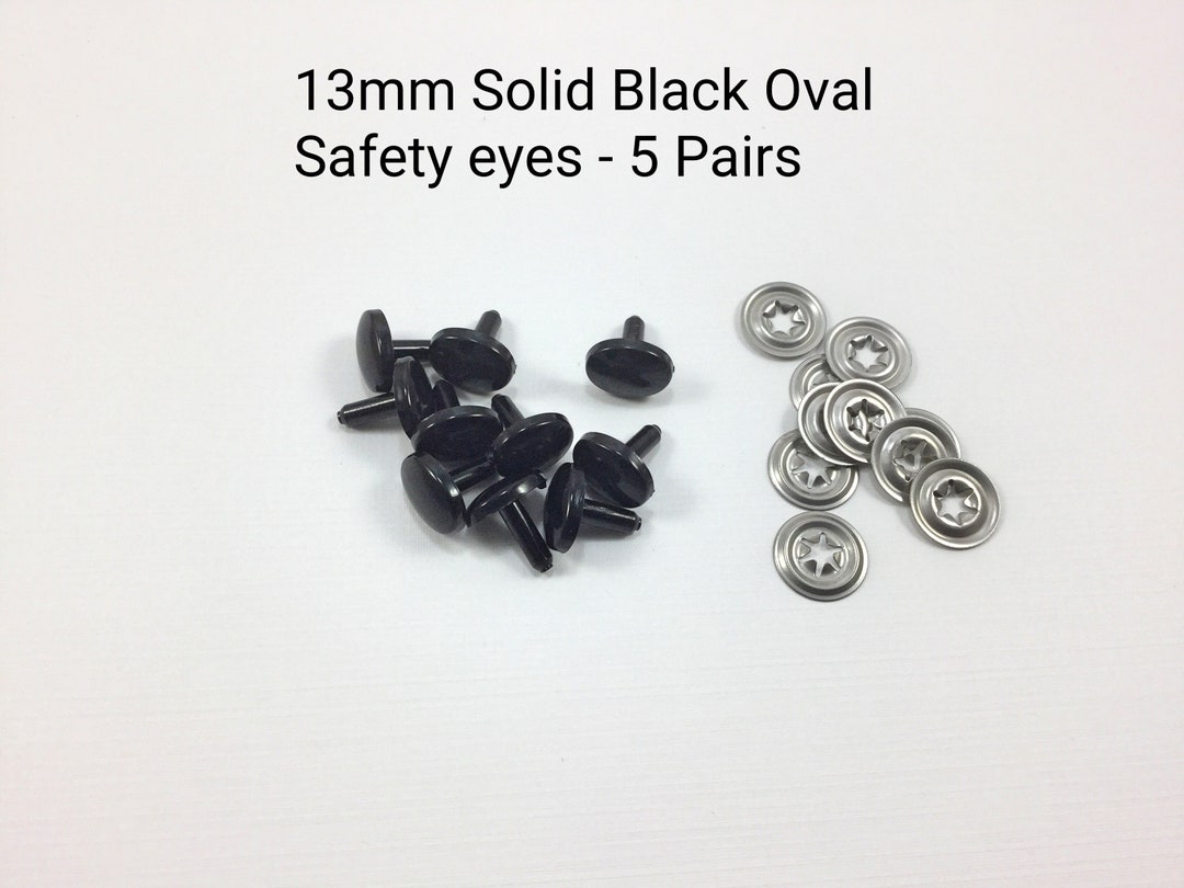 40mm Black Safety Eyes/Plastic Eyes - 5 Pair