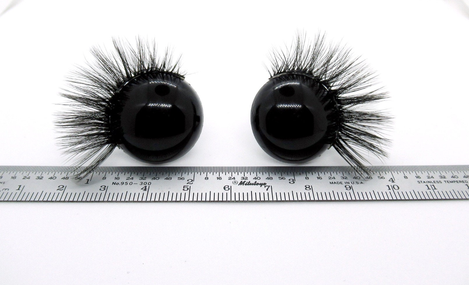 Safety Eyes With Eyelashes 24 Mm Black Safety Eyes Black Etsy
