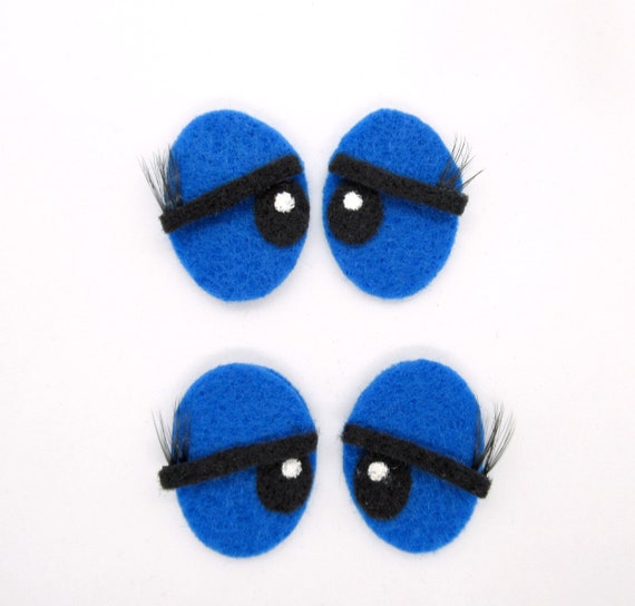 Pack of felt eyes for Amigurumi, 20mm with eyelashes