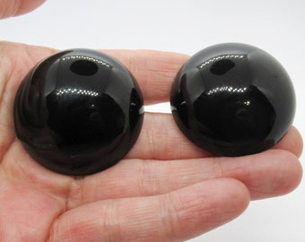 40 mm Solid Black safety eyes - 1 pair - Amigurumi Eyes - plastic animal eyes - craft eyes - teddy bear eyes - animal safety eyes