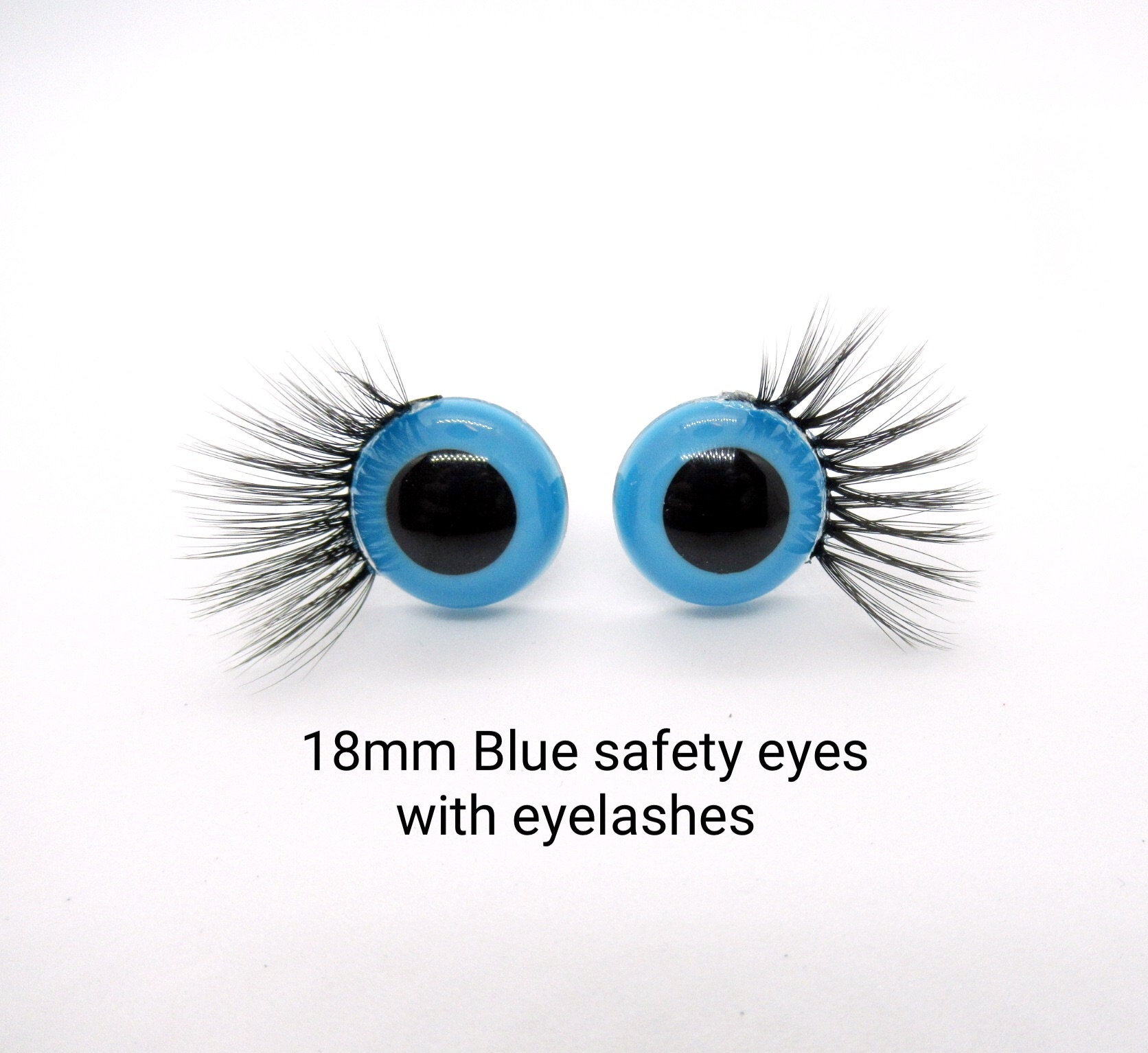 23mm Blue Textured Iris Safety Eyes – Round Eye with Washer - 1