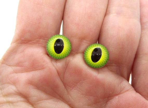 10mm vert et jaune pupille de chat yeux de sécurité 1 paire yeux de sécurité  yeux de jouet en plastique fournitures de poupée yeux yeux imprimés yeux  bleus -  France