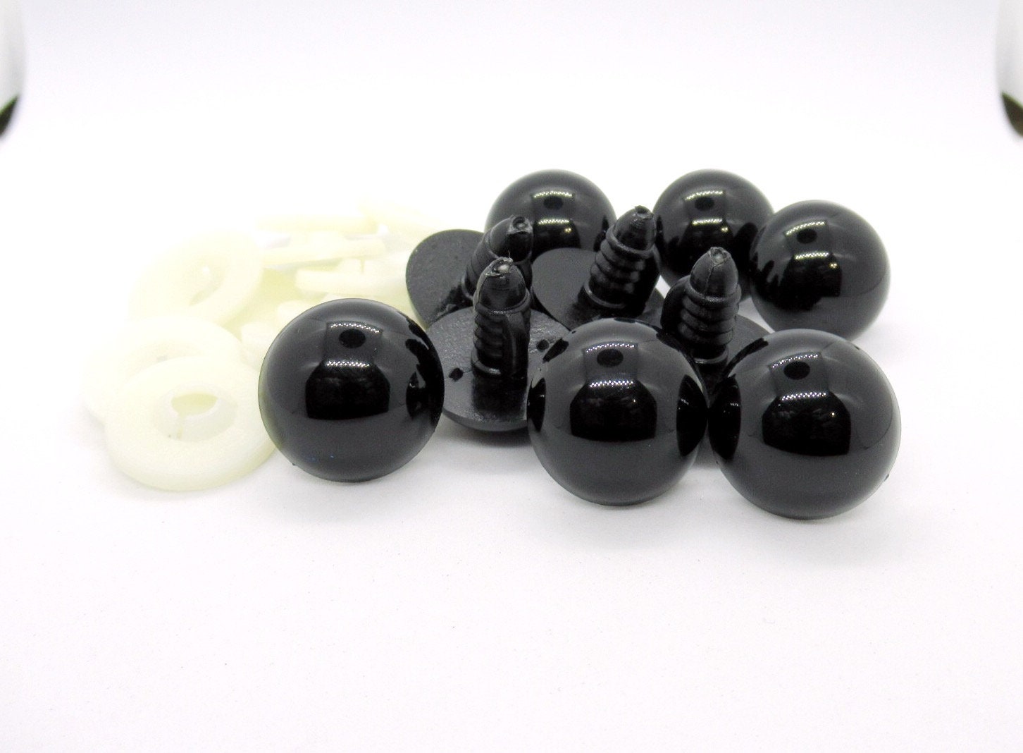 10 PAIR BLACK Safety Eyes 18mm or 21mm for Teddy Bear Doll Puppet Monster  Plush Animal Use in Sewing Crochet Knitting Craft Projects PE-1 