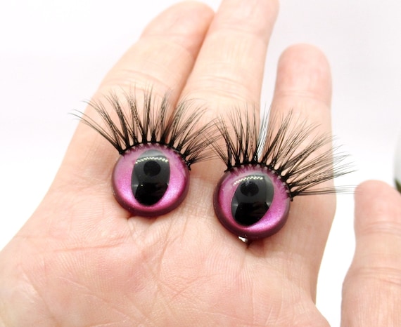 One Pair of Hand-painted 15mm Safety Eyes With Eyelashes Metallic Berry Safety  Eye Animal Eyes Doll Eyes Craft Eyes Plastic Eyes 