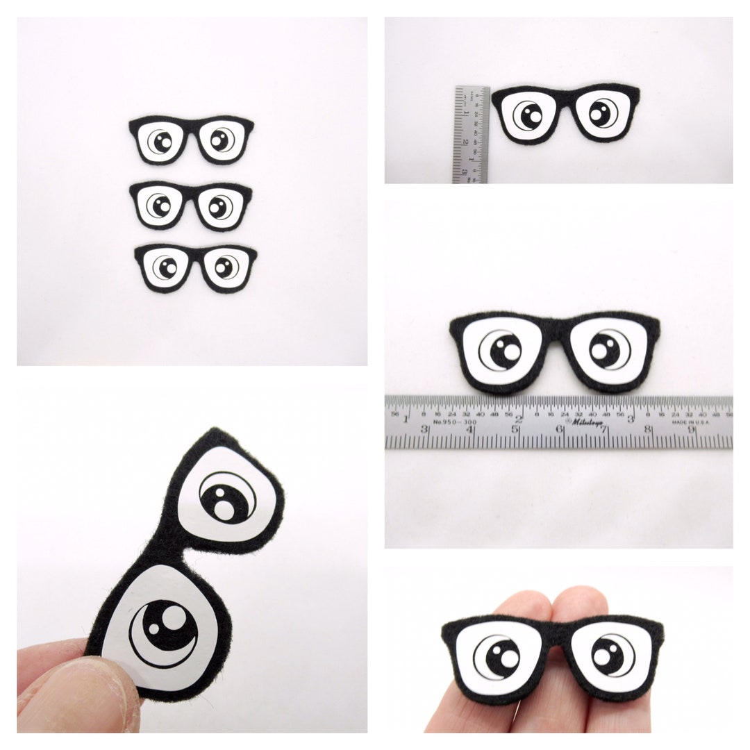 Nerd Glasses With Eyes Set of 3 Felt Nerd Glasses for Etsy