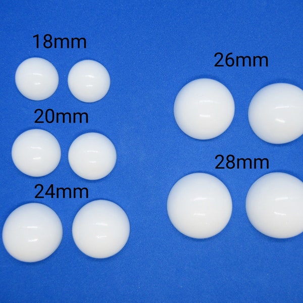 Puppet eyes - 20 to 28 mm - DIY pupil - funny eyes - eye blanks - toy eyes - handmade puppet eyes - glue on eyes