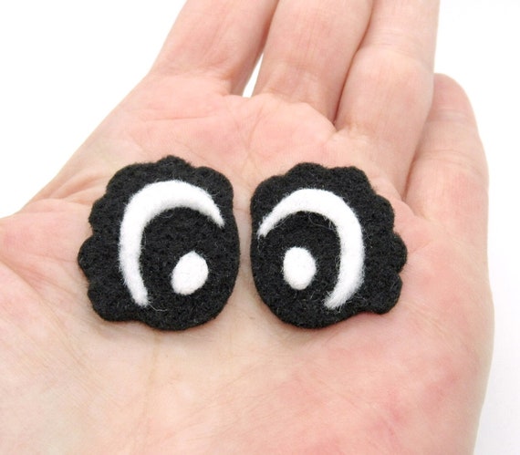 Safety Eyes for Amigurumi Crochet 30pcs 16-24 mm, Plastic Black Large Safety Doll Eyes Stuffed Animal Eyes Craft Crochet Eyes for DIY of Puppet