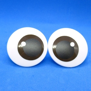 Extra Large safety eyes - 30 x 30mm comical eyes  - funny eyes - Brown eyes- supplies - toy eyes - eyes on posts - handmade large flat eyes