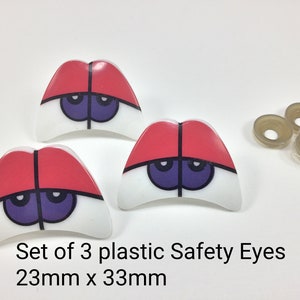 18mm X 13mm Safety Eyes 3 Pairs Amigurumi Safety Eyes Eyes Oval