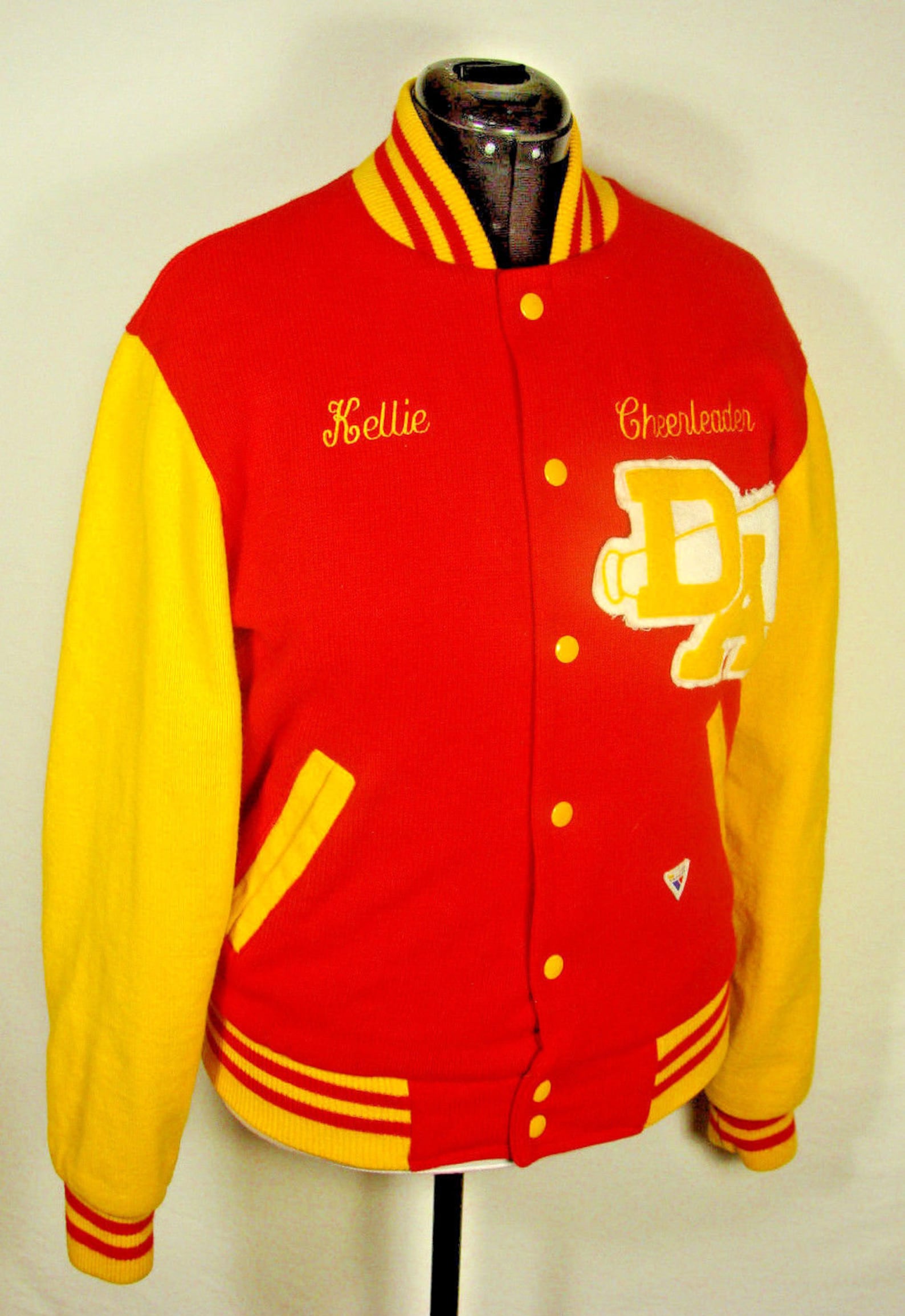 Cheerleader vintage Varsity Letterman Jacket Snap Button Avant Etsy