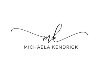 Premade Signature Logo, Initials Logo, Signature Photography Logo, Wedding Logo, Blog Header, Minimal Logo, Signature Logo, Script Font