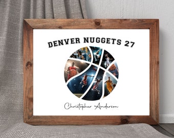 Personalisierte Basketball-Fotocollage, Canva-Vorlage (Digitaler Download)