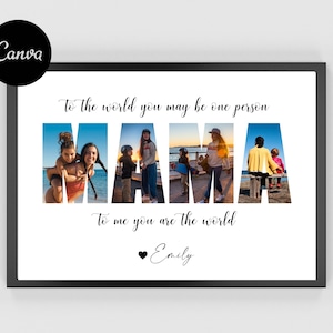 Collage fotografico della mamma, cornice fotografica della mamma, cornice personalizzata per la mamma, collage fotografico per la festa della mamma, collage fotografico personalizzato, miglior collage fotografico per la mamma