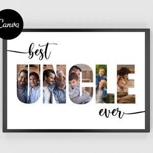 Uncle Photo Frame, Uncle Photo Collage, Best Uncle Print, Special Gift For Uncle, Uncle Present, Birthday Present for Uncle, Gift for Uncle