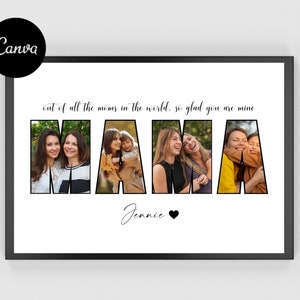 Mama Photo Collage, Mama Photo Prints, Personalized Gifts, Mother&#39;s Day Photo Collage, Mom Collage, Gifts for Mom Collage, Gifts for Her