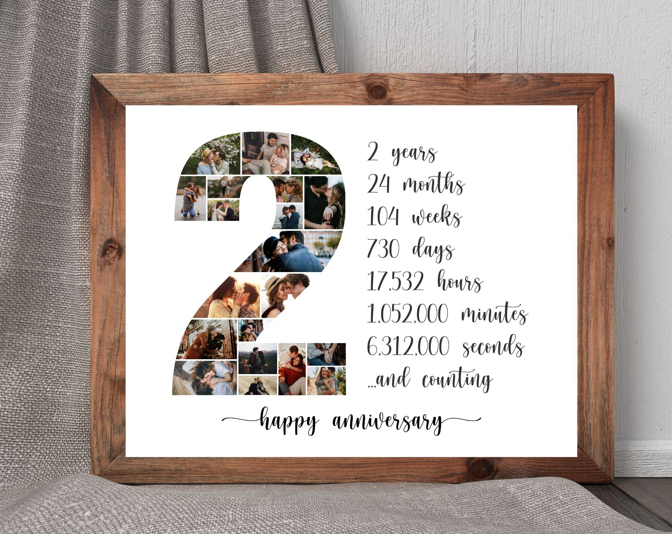Marriage Anniversary Photo Collage 2nd Anniversary Gift For