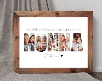 Canva Fotocollage, Großmutter Bilderrahmen, Mutter Geschenk, Geschenke für Sie, Muttertag Foto Collage, Nonna Geburtstagsgeschenk, Bestes Oma Geschenk