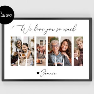 Colagem de fotos Mimi, colagem personalizada Mimi, colagem de fotos da vovó, colagem de fotos editável, foto da vovó, presente para ela, presente de dia das mães