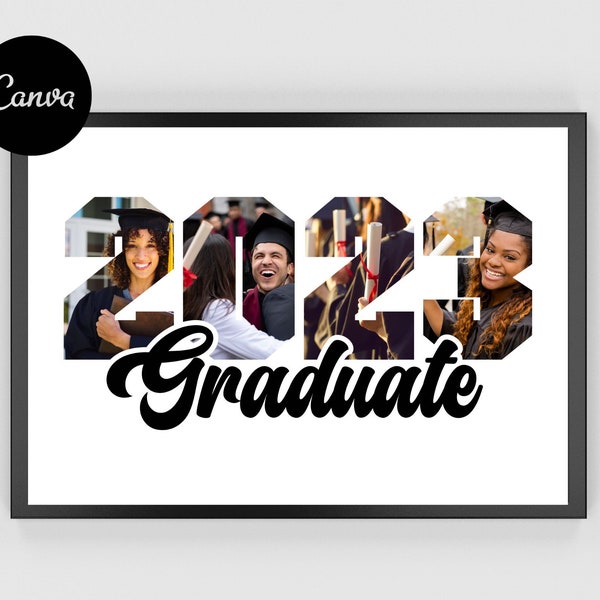 Graduate Photo Frame, Graduation Photo Collage, Grad Gift, Gifts for Her, Gifts for Him, Graduation Photo Collage, Instant Download