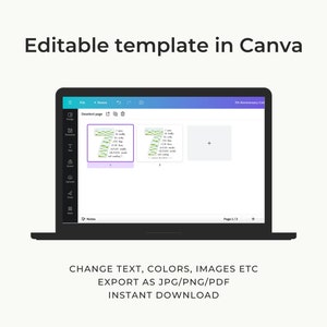 Canva Photo Collage Template is an editable printable template made in Canva - perfect for birthday gifts, anniversaries, keepsakes and more.