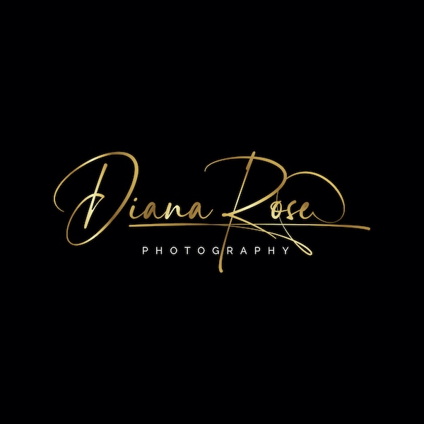 Logo de signature, conception de logo de signature, logo d'or, logo de maquillage, agent immobilier de logo de signature, logo de photographie, logo de filigrane d'agent immobilier, logo personnalisé