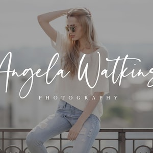 Vorgefertigtes Signaturlogo, Signaturfotografie-Logo, Elegantes Logo, Business-Logo, Script-Logo, Header Blogger, Handgeschriebenes Logo