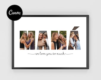 Mom Photo Collage, Canva Template (PDF)