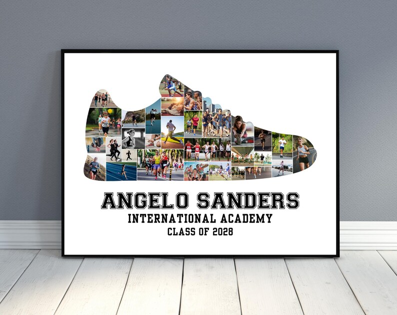Running Shoe Photo Collage, Track & Field Gift, Cross Country Runner ...