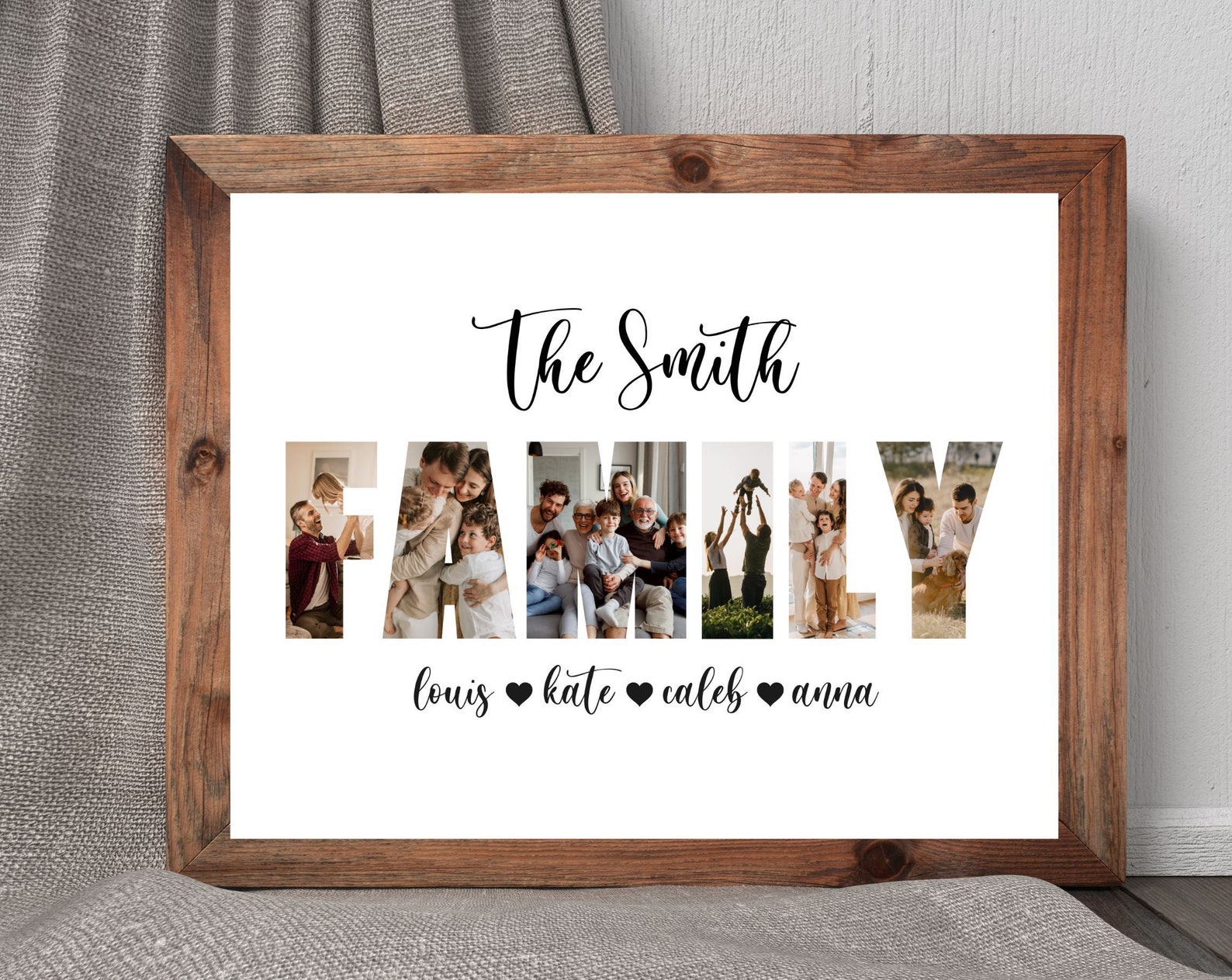 Family Photo Collage Personalized Family Picture Collage Custom Family ...