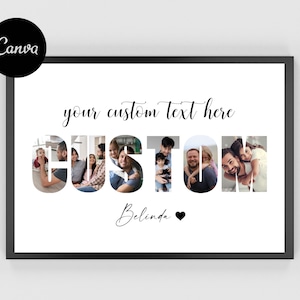 Collage de fotos personalizado, plantilla de Canva DIY, collage de fotos personalizado, collage de letras personalizado, collage de fotos, plantilla de collage de fotos personalizado