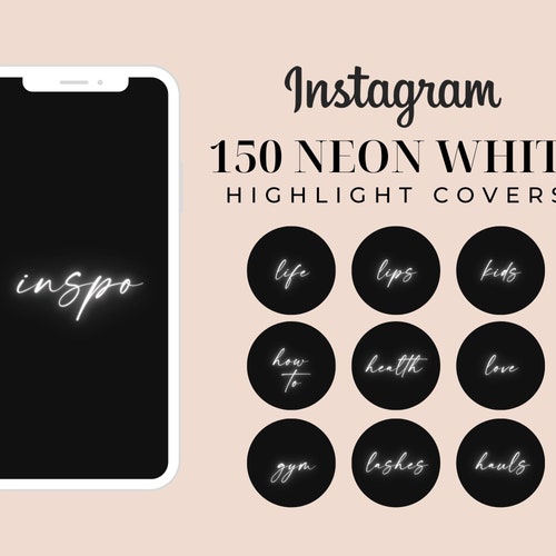 150 Red Neon Instagram Story Highlight Icons Text Highlight - Etsy