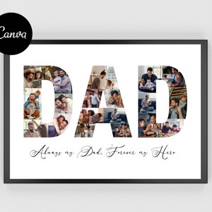 Papa Fotocollage, DIY Canva Vorlage, Papa Fotocollage, personalisierter Papa, Papa Fotos, Sofortiger Download, Beste Papa Collage, Geschenke für Ihn