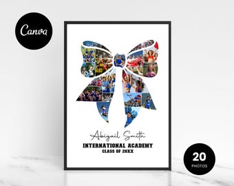 Cheer Photo Collage Cheerleading Collage Editable Cheer Team Photo Collage Cheerleader Gift Template Sports Photo Collage Canva