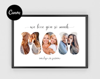 Personalized Mom Photo Collage Template (Digital Download)