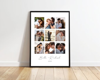 Personalized Couple Photo Collage: Anniversary Gift, Romantic Keepsake (Digital Download)