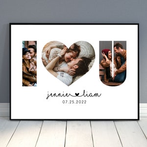 I Love You Collage, Couple Photo Collage, Love Photo Collage, Anniversary Gifts, Gifts for Him, Gifts for Her, Personalized Gifts, Collage
