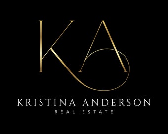 Elegant Gold Signature Logo Design, Custom Business Branding