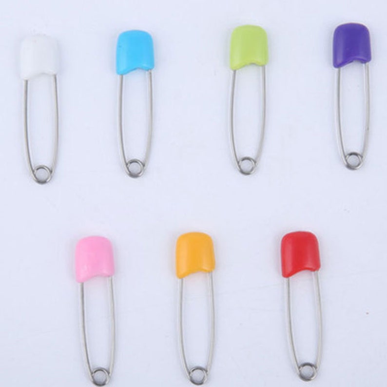 ABS Plastic Large stainless steel Safety pins 40mm sewing accessories tools colorful small bread pin sheets quilt pins 5pcs