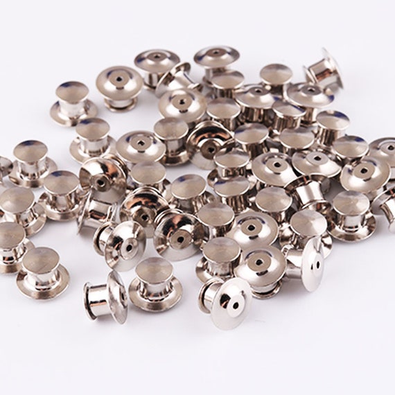 10pcs Brass Pin Backs Locking Flathead Pin Clutch Fastener Sewing Accessories
