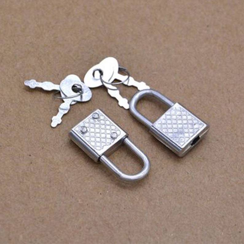 SLIVER Small Luggage Box Key Diary Lock Square Shape Mini Etsy