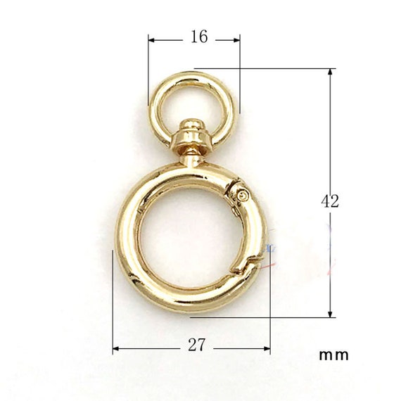 18 Stück Retro Runde Frühling Karabinerhaken Clip Key Handtasche