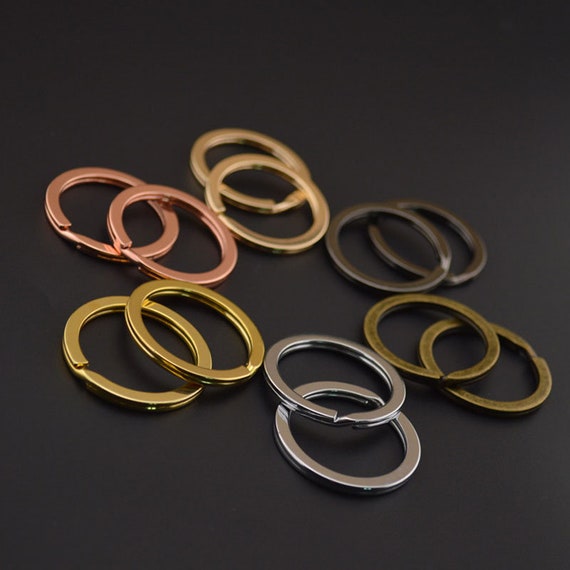 10Pcs Key Fob Hardware keychain Split Ring Wrist Wristlets Cotton Tail Clip—AY