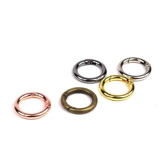 18 Stück Retro Runde Frühling Karabinerhaken Clip Key Handtasche