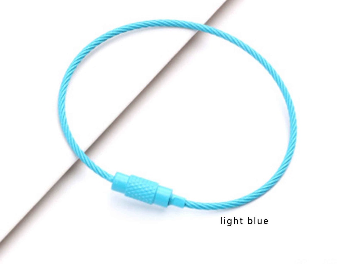 Multifunction stainless steel wire rope key ring ring color Etsy