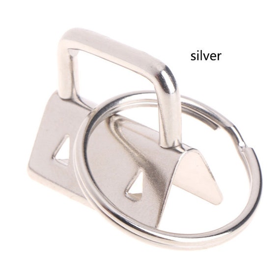10Pcs//Set Key Fob Hardware keychain Split Ring Wrist Wristlets Cotton Tail Clip